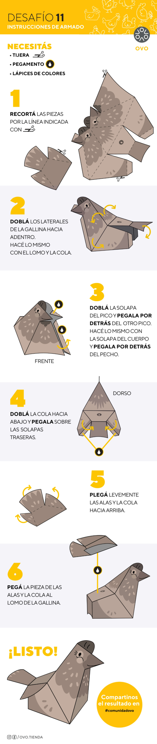 Instructivo de armado del desafío 11 de OVO